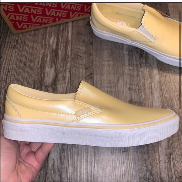 Vans gold pearl suede slip on shoes - Picture 3 of 6
